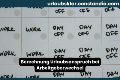 Berechnung Urlaubsanspruch bei Arbeitgeberwechsel mit Kalender und Planung der Urlaubstage